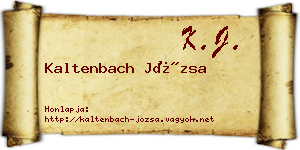 Kaltenbach Józsa névjegykártya